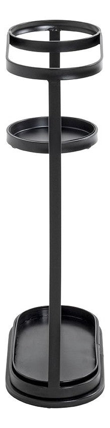 Schirmständer oval, Stahlrohr schwarz mit Tropfschale, Art Deco – Ansicht 7