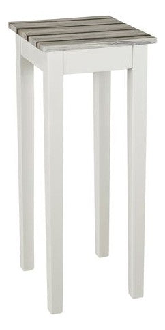 Beistelltisch Maritimo Kiefer mit weißem Gestell, 30x30x76 cm – Ansicht 1