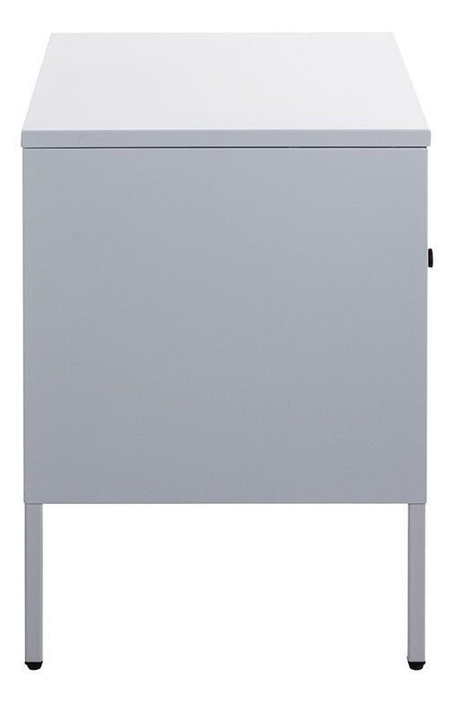 Haku Nachttisch Konsole aus Stahlrohr mit Schublade, grau, modern