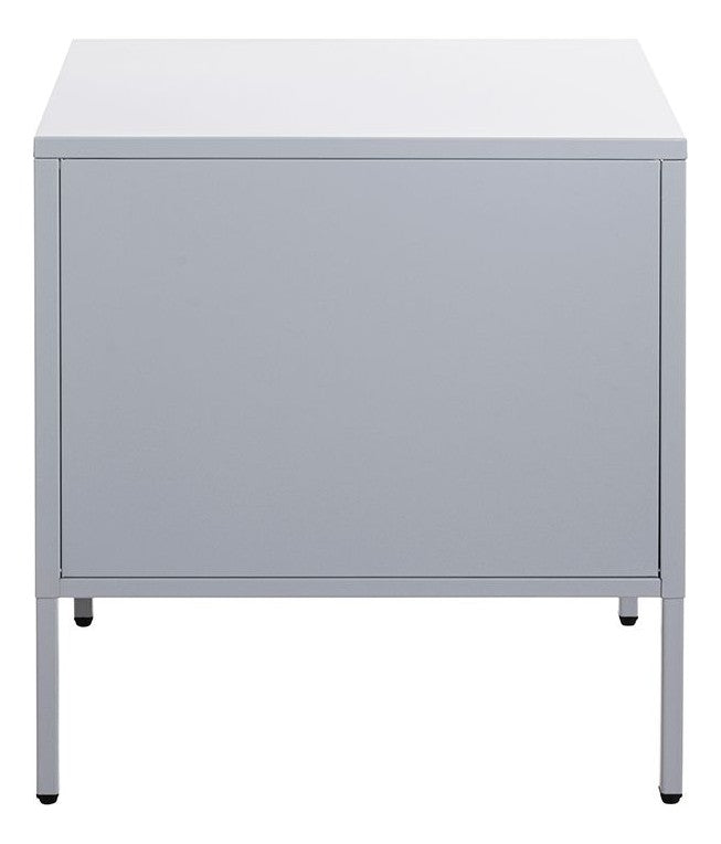 Haku Nachttisch Konsole aus Stahlrohr mit Schublade, grau, modern