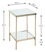 Beistelltisch vermessingt mit Spiegelglas-Ablagen, Art Deco – Ansicht 7