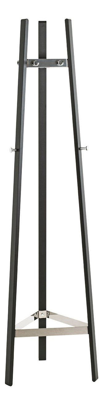 Haku Garderobenständer mit 9 Haken, schwarz-chrom aus Stahlrohr