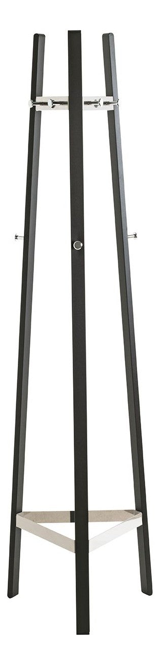 Haku Garderobenständer mit 9 Haken, schwarz-chrom aus Stahlrohr