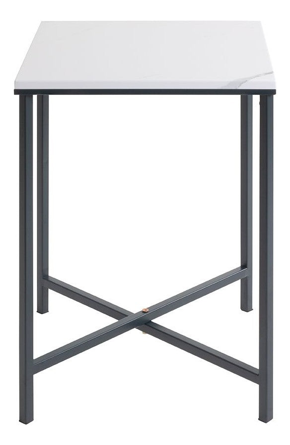 Beistelltisch Anthrazit mit Marmoroptik, X-Gestell aus Stahlrohr – Ansicht 6