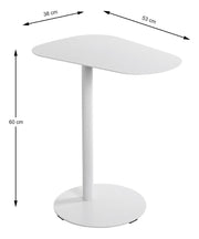 Beistelltisch oval mit C-Form-Fuß, Metall weiß pulverbeschichtet – Ansicht 12