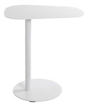 Beistelltisch oval mit C-Form-Fuß, Metall weiß pulverbeschichtet – Ansicht 8