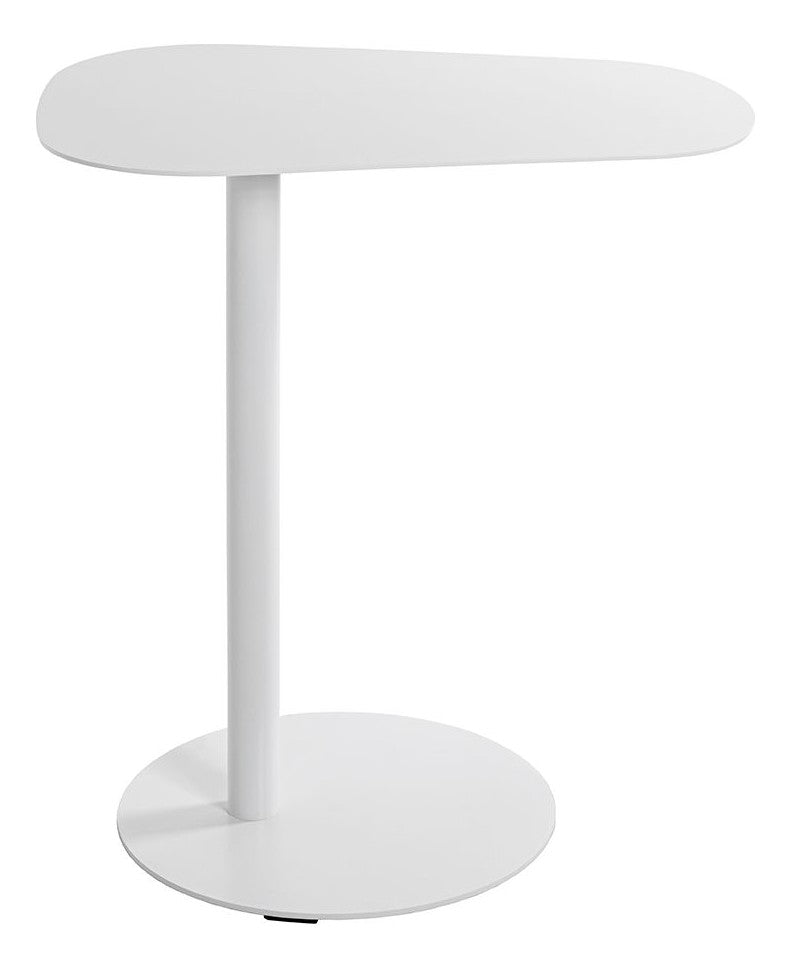 Beistelltisch oval mit C-Form-Fuß, Metall weiß pulverbeschichtet – Ansicht 8