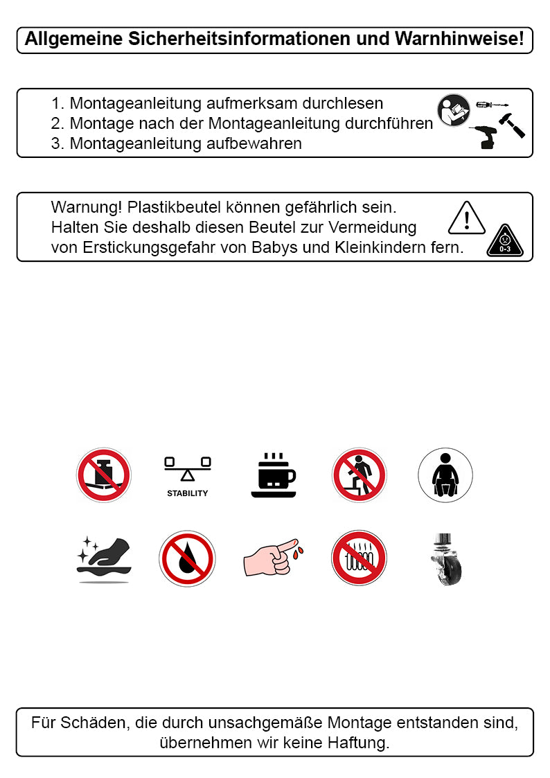 Haku Beistelltisch mit zwei Ablagen, Eiche-Dekor und Stahlgestell schwarz