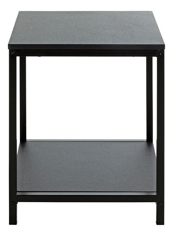 Haku Beistelltisch schwarz, Gestell Stahlrohr, Ablagen MDF