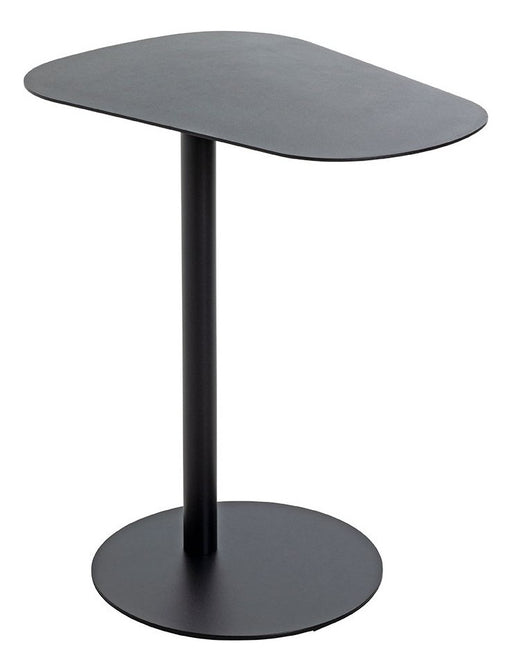 Beistelltisch oval aus Stahlrohr, schwarz pulverbeschichtet – Ansicht 1