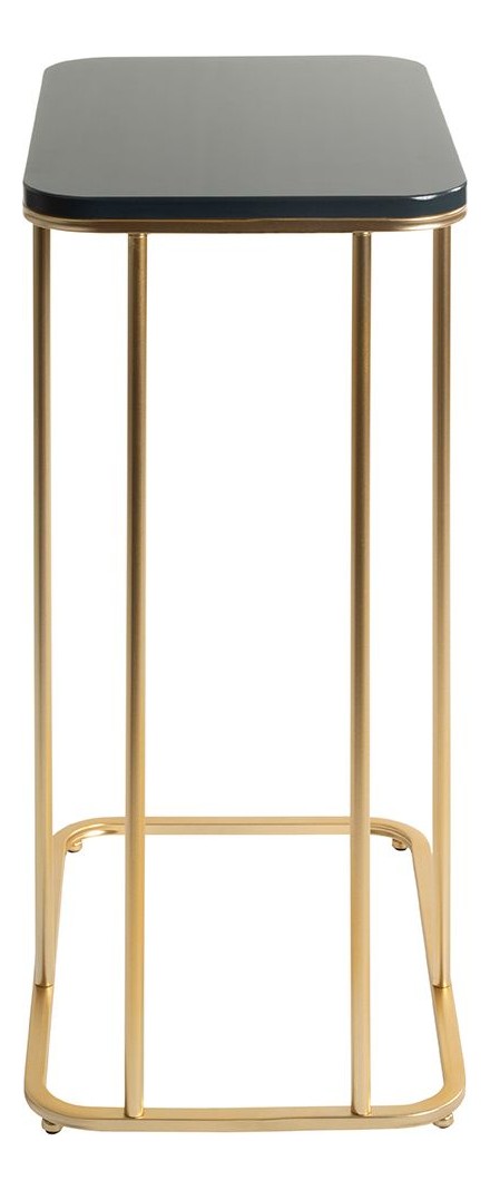 Haku Beistelltisch mit C-Form-Gestell aus Stahlrohr, gold-anthrazit