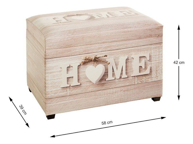Haku Sitztruhe „Home“ aus Kunstleder, klappbar mit Stauraum