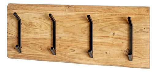 Wandgarderobe Akazie mit 6 Metallhaken, Urban Collective – Ansicht 1