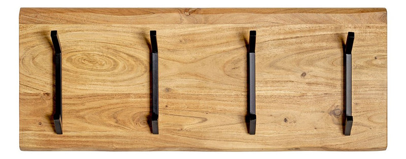 Haku Wandgarderobe Akazie mit 6 Metallhaken, Urban Collective