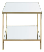 Beistelltisch vermessingt, Spiegelglas-Ablagen, Art Deco – Ansicht 4