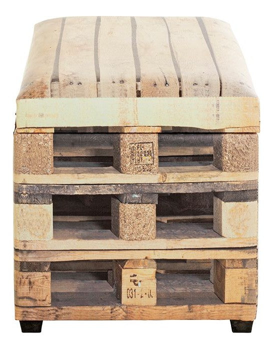 Haku Sitztruhe Palette mit Kunstleder-Bezug, braun-schwarz, klappbar