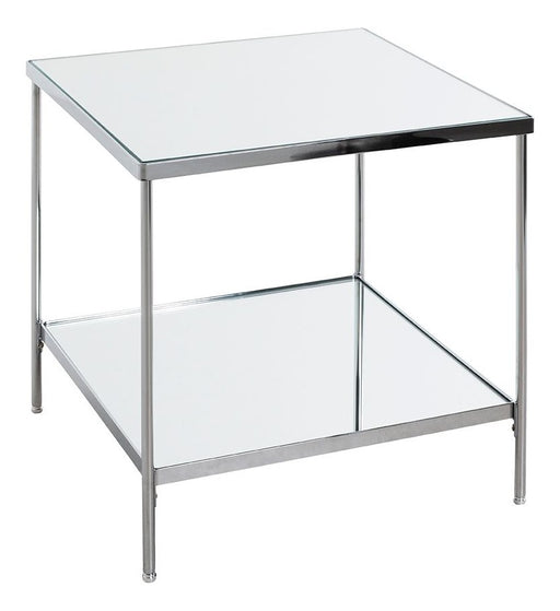 Beistelltisch Art Deco mit Spiegelglas-Ablagen, Chrom – Ansicht 1