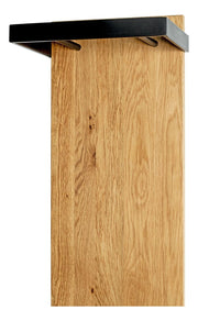 Wandgarderobe Eiche Massivholz mit Metallrahmen, 7 Haken – Ansicht 5