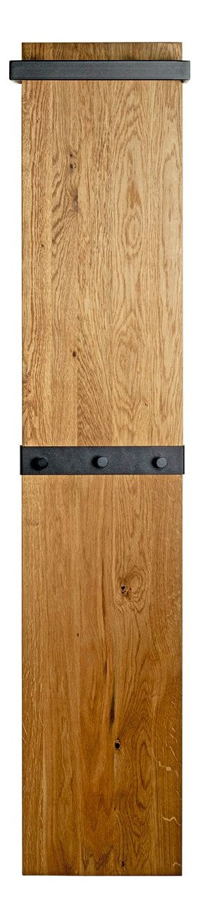 Wandgarderobe Eiche Massivholz mit Metallrahmen, 7 Haken – Ansicht 7