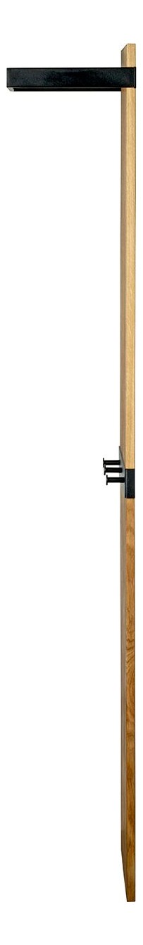 Wandgarderobe Eiche Massivholz mit Metallrahmen, 7 Haken – Ansicht 8