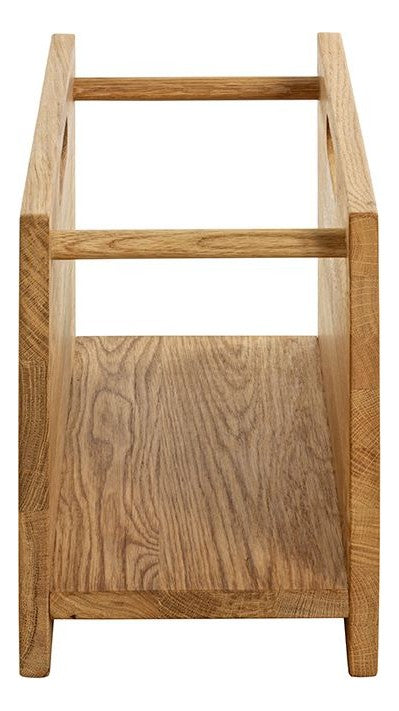 Haku Zeitungsständer Eiche massiv geölt mit Lochgriff, 40x21x30 cm