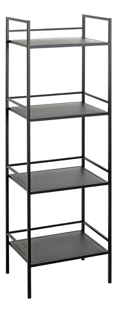 Standregal aus Stahlrohr, schwarz pulverbeschichtet, 128 cm – Ansicht 1