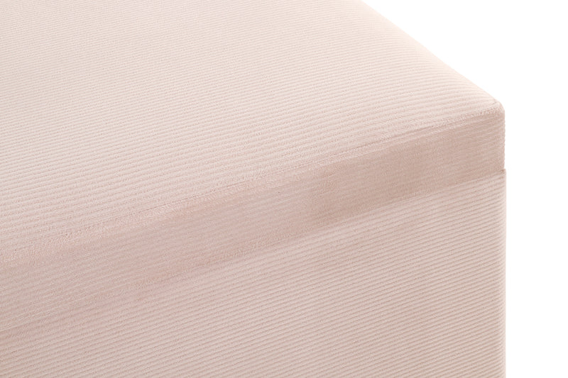 Haku Sitztruhe Cord Creme mit Stauraum, klappbarer Sitzfläche