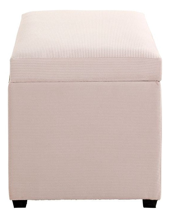 Haku Sitztruhe Cord Creme mit Stauraum, klappbarer Sitzfläche