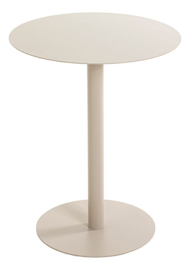 Haku Beistelltisch rund in Kaschmirgrau aus Stahlrohr, modernes Design