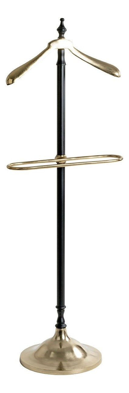 Herrendiener Dressboy aus Stahlrohr, schwarz-goldfarben, 130 cm – Ansicht 1