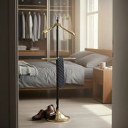 Herrendiener Dressboy aus Stahlrohr, schwarz-goldfarben, 130 cm – Ansicht 2