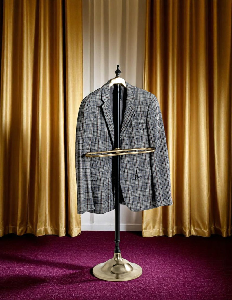 Herrendiener Dressboy aus Stahlrohr, schwarz-goldfarben, 130 cm – Ansicht 11