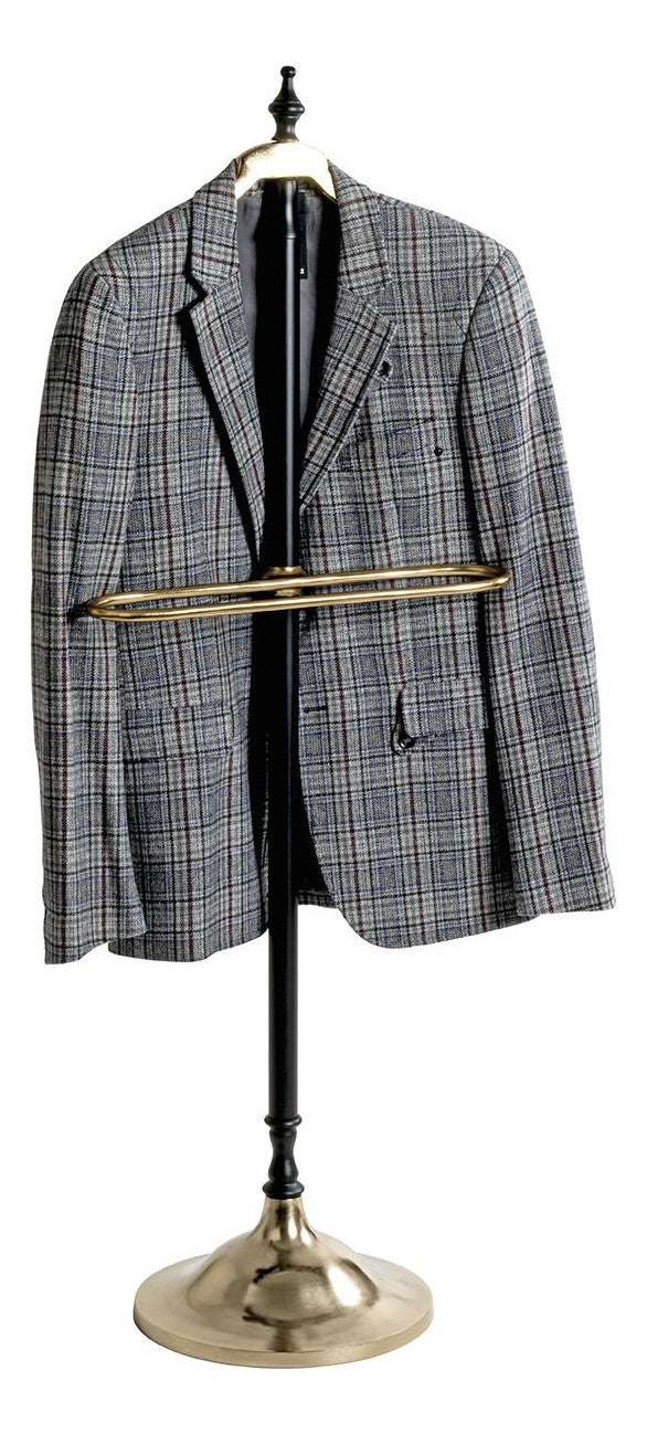 Herrendiener Dressboy aus Stahlrohr, schwarz-goldfarben, 130 cm – Ansicht 13