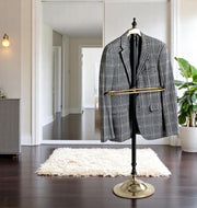 Herrendiener Dressboy aus Stahlrohr, schwarz-goldfarben, 130 cm – Ansicht 4