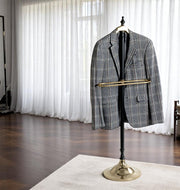 Herrendiener Dressboy aus Stahlrohr, schwarz-goldfarben, 130 cm – Ansicht 5