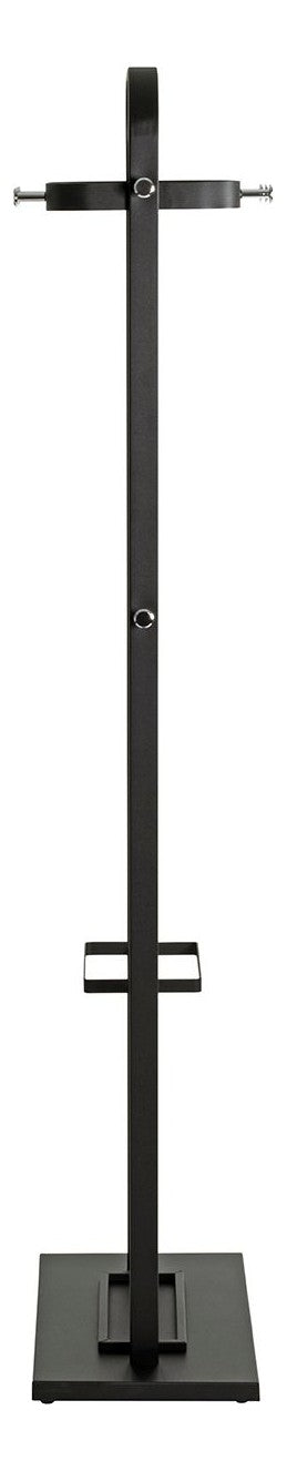 Haku Garderobenständer aus Stahlrohr, schwarz mit 10 Chrom-Haken
