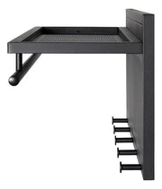 Wandgarderobe aus Stahlrohr mit 5 Haken, schwarz pulverbeschichtet – Ansicht 6