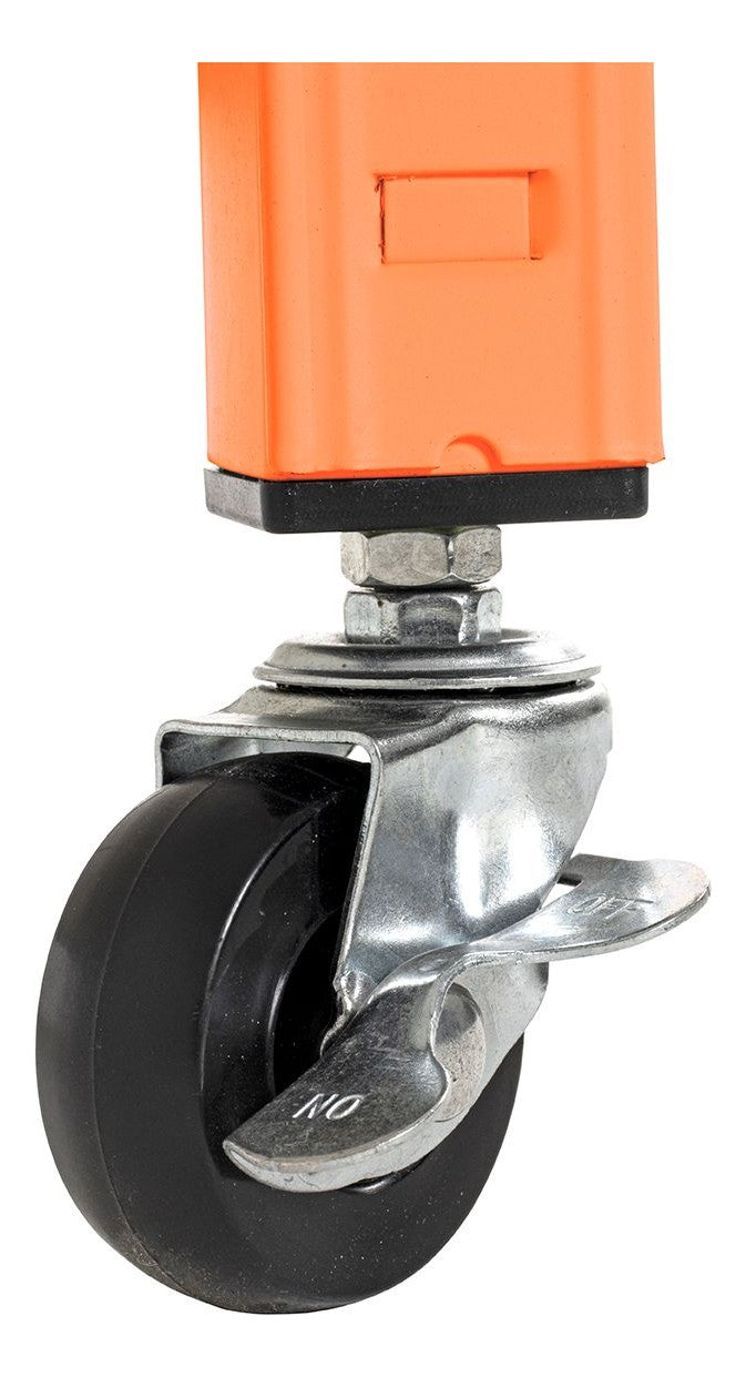 Haku Servierwagen aus Metall, orange, mit Rollen und 2 Ablagen