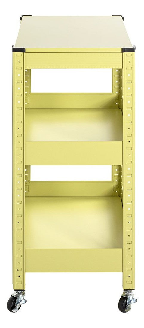 Haku Servierwagen aus Metall, grün pulverbeschichtet, mit Rollen