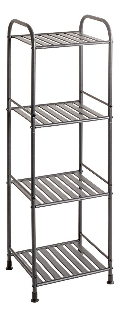 Haku Standregal aus Stahlrohr mit 4 Ablagen, Anthrazit modern