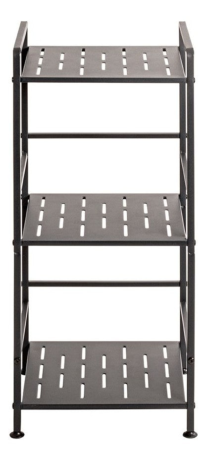 Haku Standregal aus Stahlrohr, anthrazit, 3 Ablagen, 33x28x74 cm