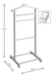 Herrendiener aus Bambus, kaschmir lackiert, Scandinavian Stil – Ansicht 6