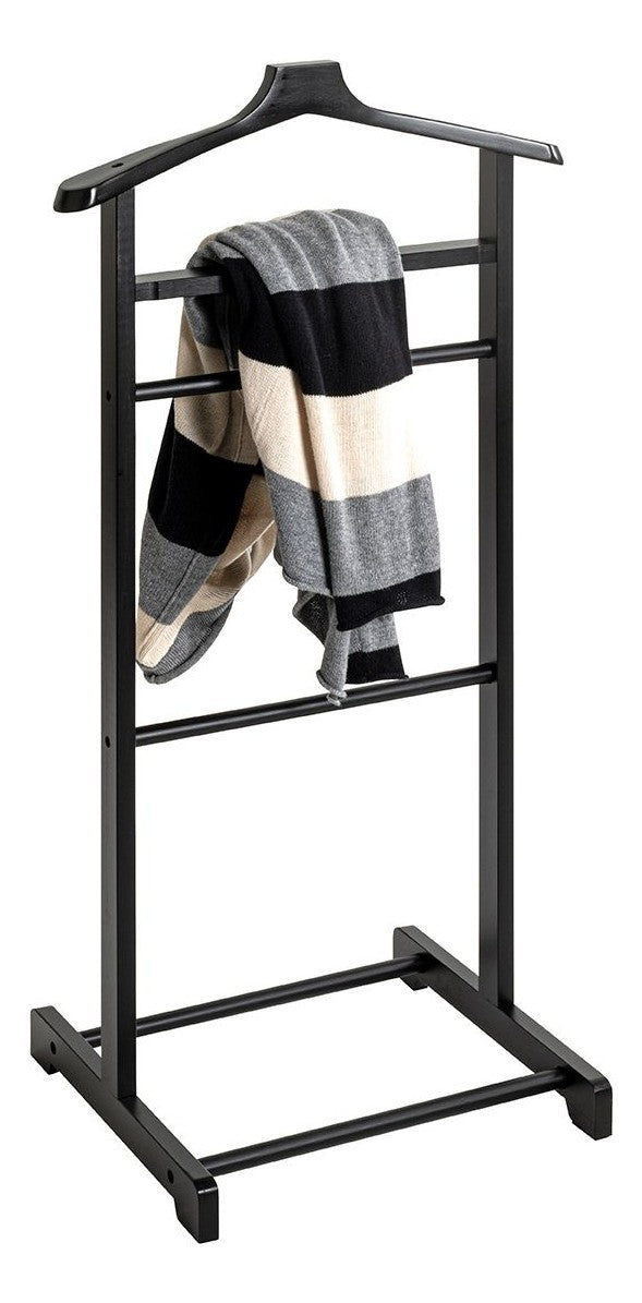 Haku Herrendiener aus Bambus, schwarz lackiert im Scandinavian-Stil