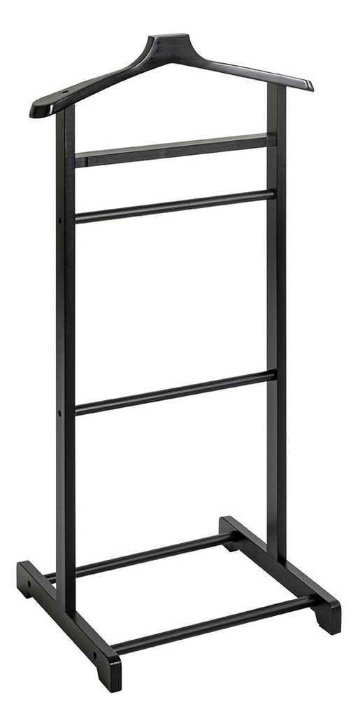 Herrendiener aus Bambus, schwarz lackiert im Scandinavian-Stil – Ansicht 1