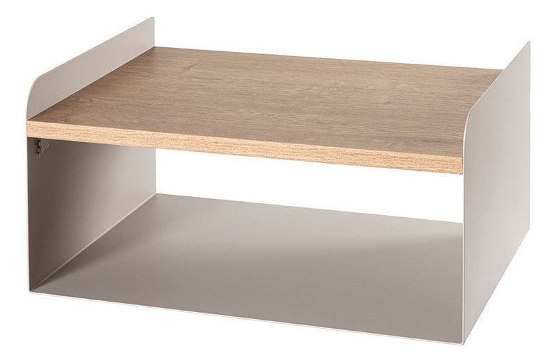 Haku Wandkonsole aus Metall mit MDF-Ablage, Eiche-Dekor, kaschmir