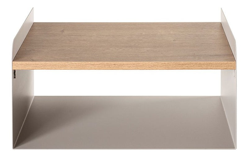 Haku Wandkonsole aus Metall mit MDF-Ablage, Eiche-Dekor, kaschmir