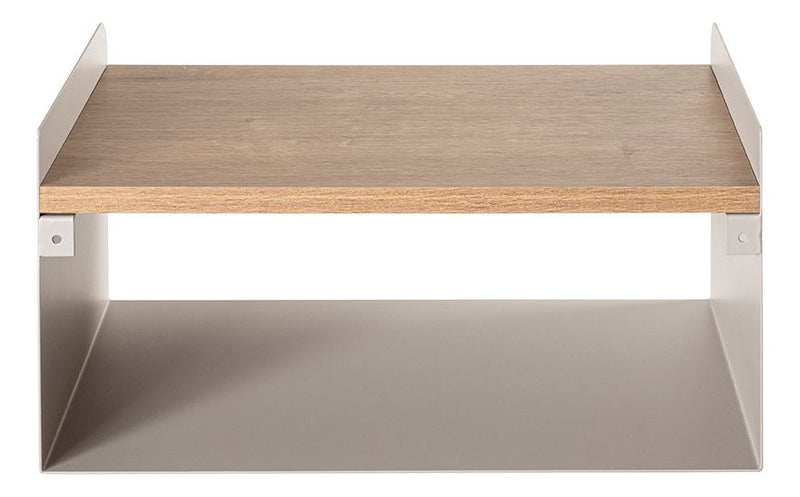 Haku Wandkonsole aus Metall mit MDF-Ablage, Eiche-Dekor, kaschmir