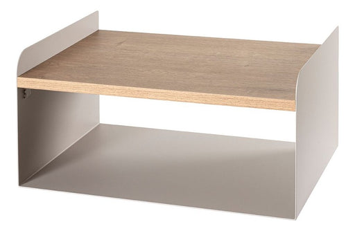 Wandkonsole aus Metall mit MDF-Ablage, Eiche-Dekor, kaschmir – Ansicht 1