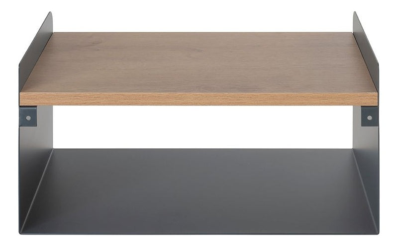 Wandkonsole aus Metall anthrazit mit Ablage in Eiche-Dekor – Ansicht 8