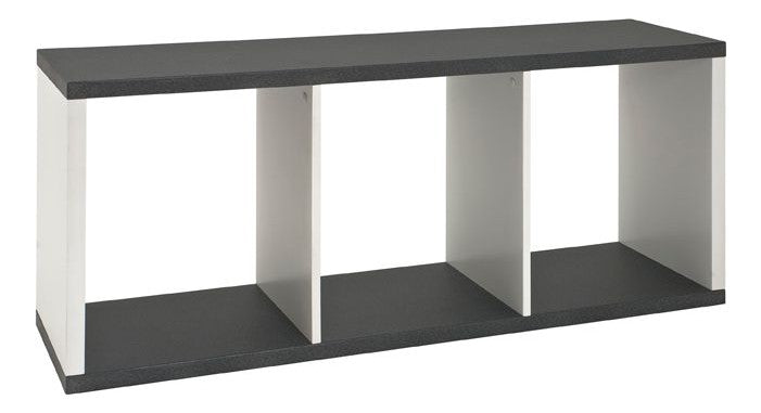 Haku Regal mit 3 Fächern in Granitoptik und Weiß, MDF, 117 cm breit